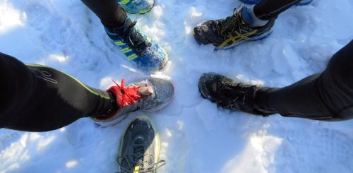 Nike Air Pegasus 27, Montrail Mountain Masochist, Hoka One One Mafate