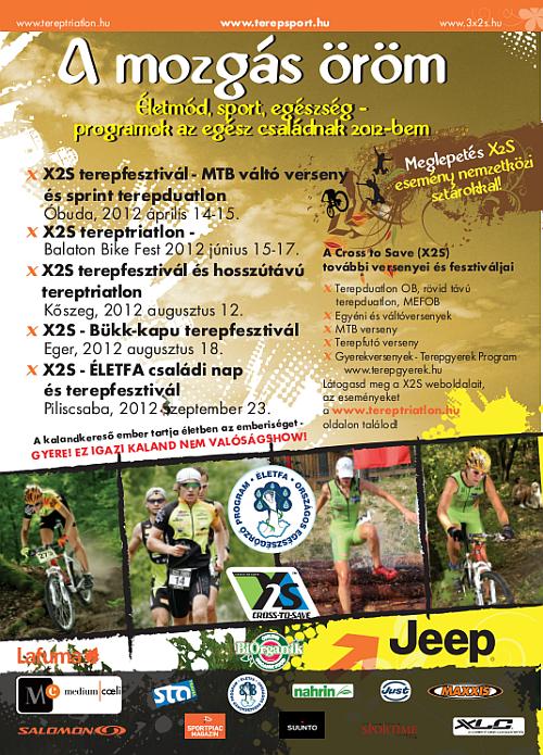 www.tereptriatlon.hu X2S 2012 sorozat plakát