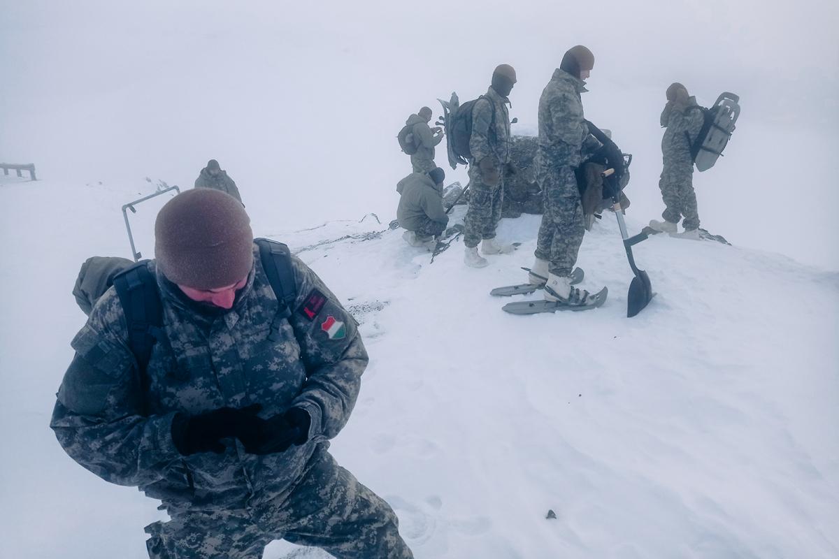 arctic military rucking training snow ice TS