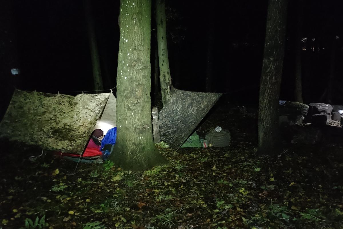omm x2s kalandtura bushcraft 2023 camp night