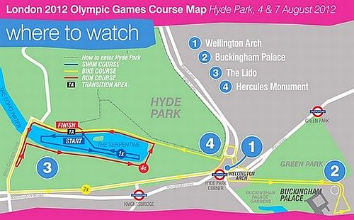 London, olimpia, triatlon, verseny, program