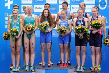 Triatlon csapat VB, magyar bronz&eacute;rem