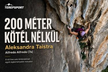 Aleksandra Taistra teljes&iacute;tette az egyik legnehezebb női m&aacute;sz&oacute;&uacute;tvonalat: Alfredo Alfredo (7a/5.11d)