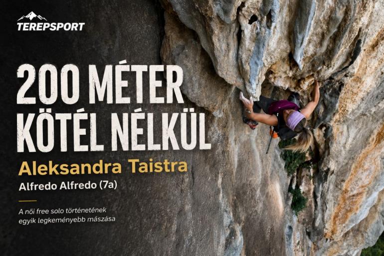 Aleksandra Taistra teljes&iacute;tette az egyik legnehezebb női m&aacute;sz&oacute;&uacute;tvonalat: Alfredo Alfredo (7a/5.11d)