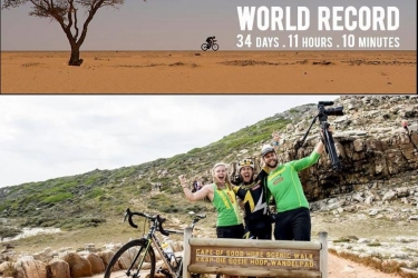 Új világcsúccsal kerékpározta át Afrikát az osztrák Michael Strasser